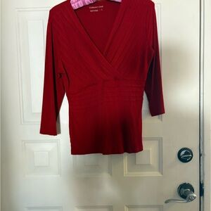 Coldwater Creek Deep Red Blouse